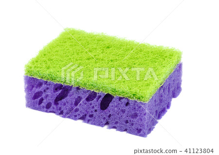 Kitchen sponges isolated on a white background Kitchen sponges isolated on a white background 41123804