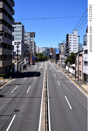 從Minami Shinagawa人行天橋看見的第一Keihin 從Minami Shinagawa人行天橋看見的第一Keihin 41125882