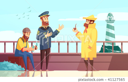 Nautical Cartoon Background 41127565