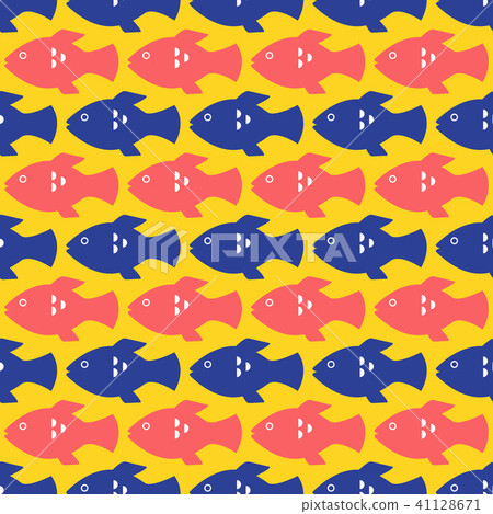 seamless background with fish 41128671