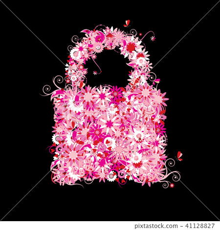 Closed lock, floral style. See more in my gallery 41128827