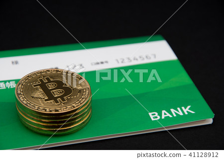 Image of virtual currency · bit coin and passbook Image of virtual currency · bit coin and passbook 41128912