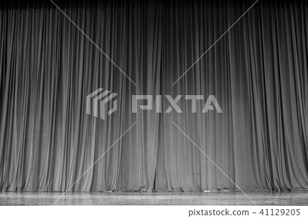 Black and white curtains and stage. 41129205