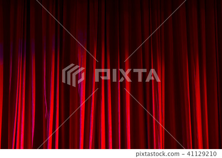 Red curtain in the theatre. 41129210