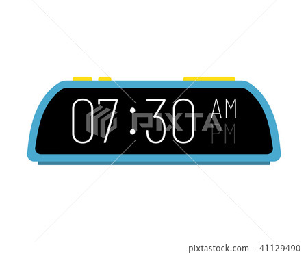 Digital alarm clock icon. 41129490