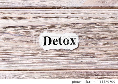 Words of detox on a wooden background Words of detox on a wooden background 41129709