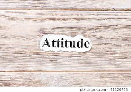 Words of Attitude on a wooden background 41129723