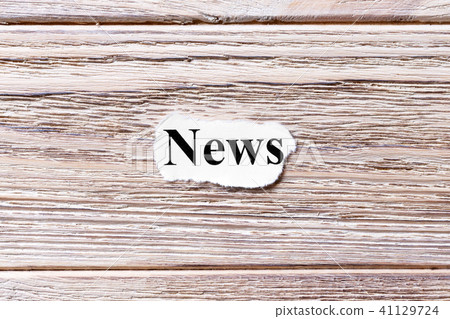Words of news on a wooden background Words of news on a wooden background 41129724