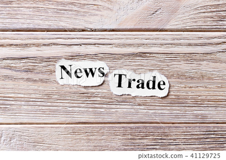 Words of News trade on a wooden background Words of News trade on a wooden background 41129725
