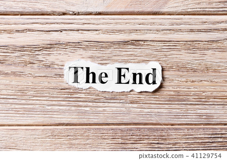 Words of The End on a wooden background Words of The End on a wooden background 41129754