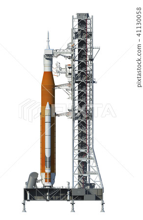 Space Launch System On Launchpad 41130058