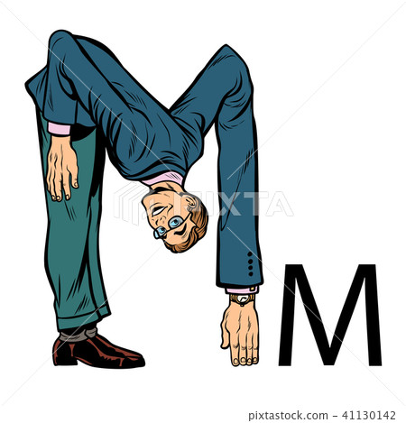 letter M em. Business people silhouette alphabet letter M em. Business people silhouette alphabet 41130142