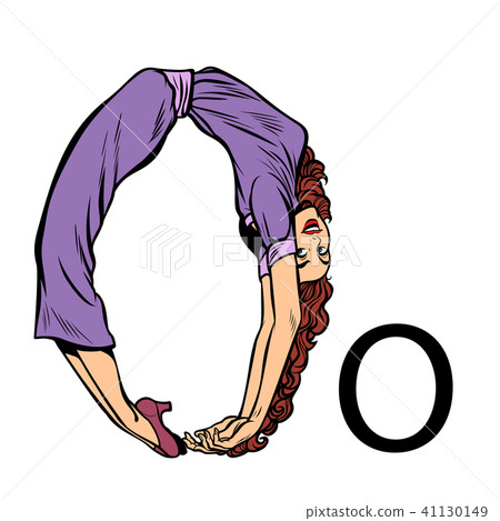 letter O oes. Business people silhouette alphabet 41130149