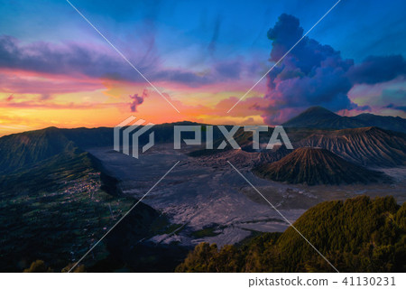 Mount Bromo volcano at sunrise Mount Bromo volcano at sunrise 41130231