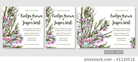 Wedding invite invitation menu card vector floral Wedding invite invitation menu card vector floral 41130518
