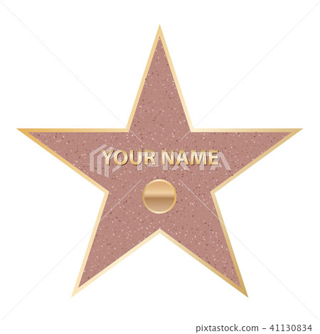 Creative vector illustration of sidewalk famous actor star. Hollywood walk of fame art design 41130834