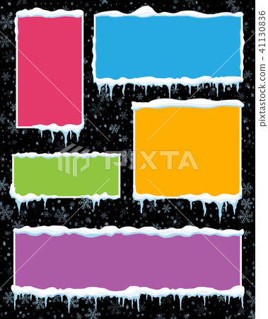 Creative Vector Illustration Of Icicle Winter Stock