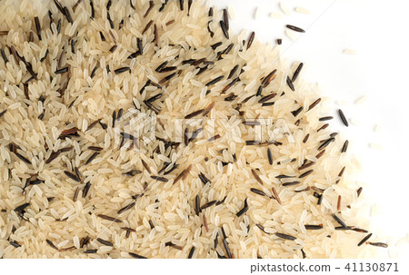 Raw Black Wild Rice Background Raw Black Wild Rice Background 41130871