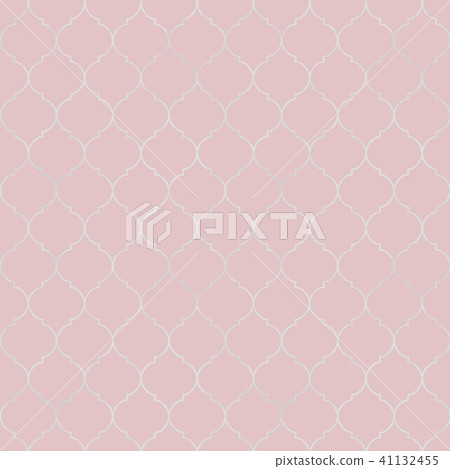 Vintage silver moroccan seamless pattern. Vintage silver moroccan seamless pattern. 41132455