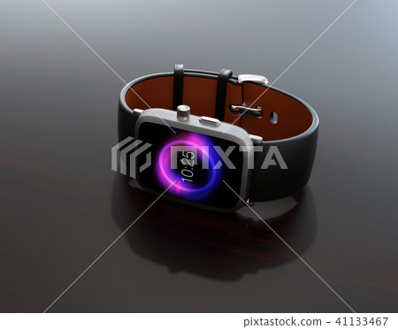 Image of smart watch on black background Image of smart watch on black background 41133467