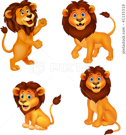 Cartoon lion collection set Cartoon lion collection set 41135319