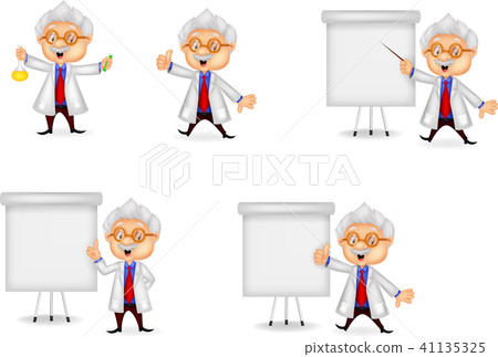 Cartoon scientist collection set Cartoon scientist collection set 41135325