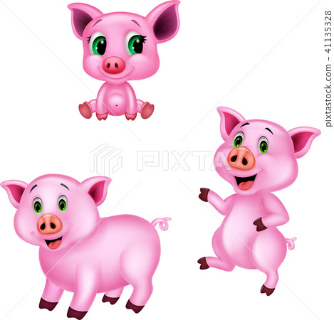 Cartoon pig collection set Cartoon pig collection set 41135328