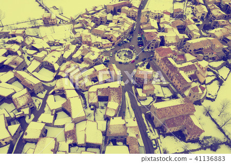 Image of Gosol village in the north of Catalonia in high Image of Gosol village in the north of Catalonia in high 41136883