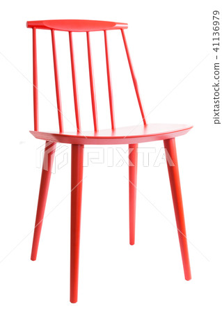 Red wooden chair 41136979