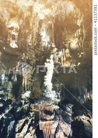 Picture of cave Grotte des Demoiselles illuminated inside Picture of cave Grotte des Demoiselles illuminated inside 41137391