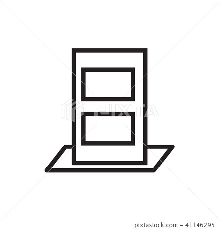 Exhibition Banner Stands Promo Display Icon Stock Illustration