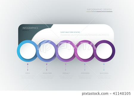 Vector Infographic 3d circle label template design Vector Infographic 3d circle label template design 41148105