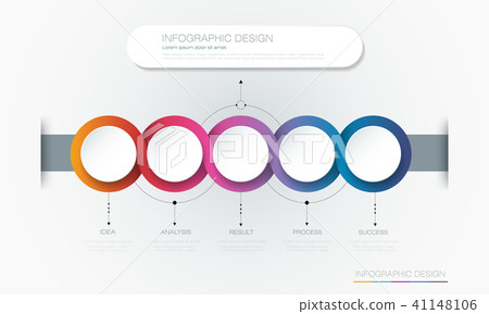 Vector Infographic 3d circle label template design Vector Infographic 3d circle label template design 41148106