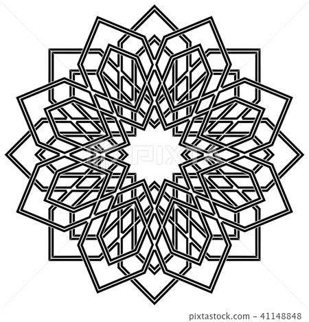 Decorative line art frames for design template. 41148848