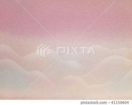 Tango crepe with mountain range pattern drawn in pale colors 41150604