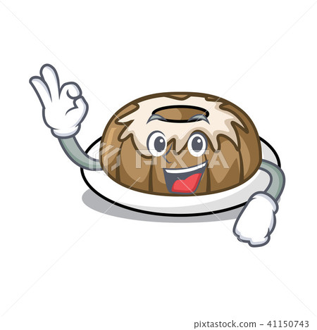 Okay bundt cake character cartoon 41150743