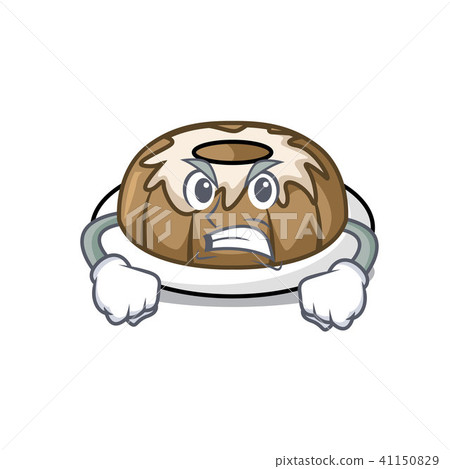 Angry bundt cake mascot cartoon Angry bundt cake mascot cartoon 41150829