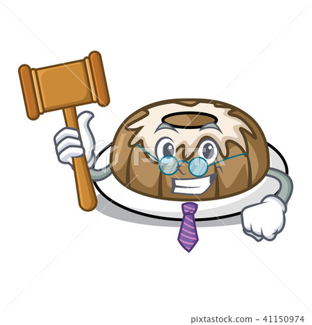 Judge bundt cake mascot cartoon 41150974
