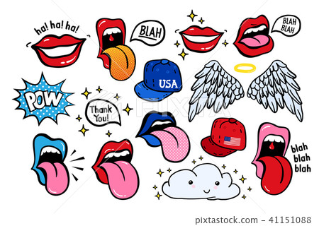 New youth stickers, patches in 70 s 80 s rock, pop art 41151088