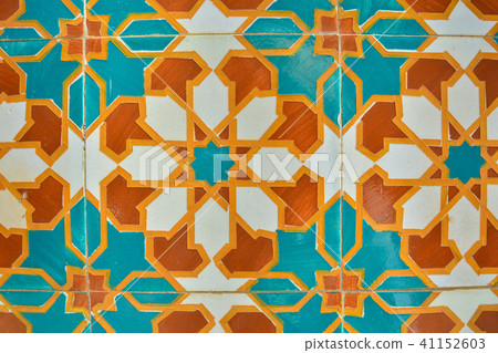 Portuguese azulejo tiles. Watercolor seamless pattern Portuguese azulejo tiles. Watercolor seamless pattern 41152603
