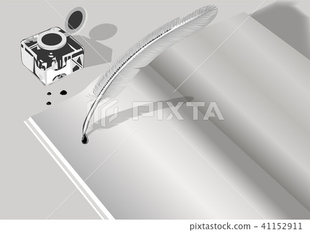 inkwell and book inkwell and book 41152911