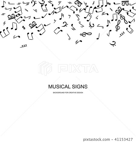 Music Notes Vector Background 41153427