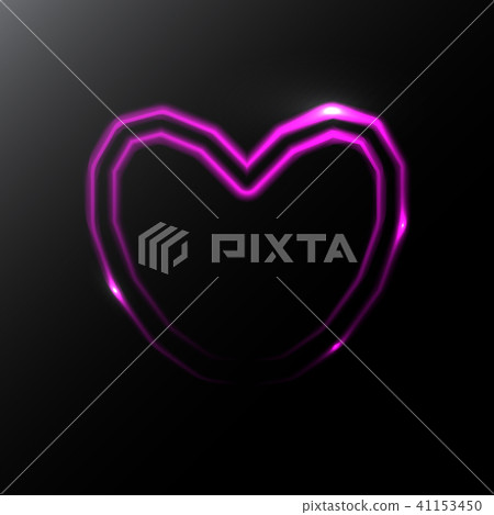 Neon Heart Vector Icon - Stock Illustration [41153450] - PIXTA