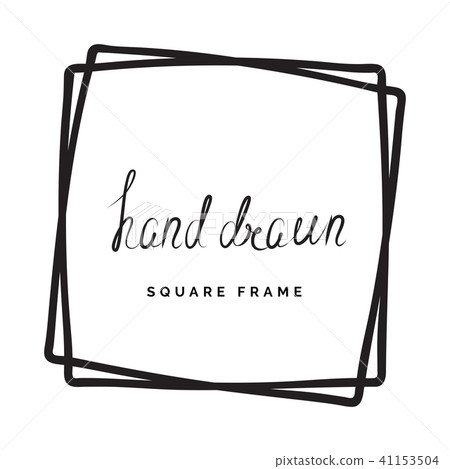 Hand Drawn Square Frame - Stock Illustration [41153504] - PIXTA