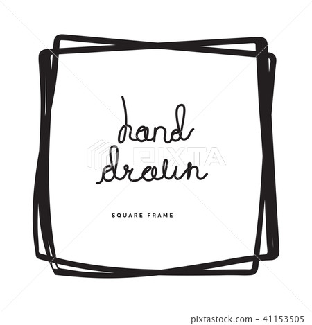 Hand Drawn Square Frame - Stock Illustration [41153505] - PIXTA