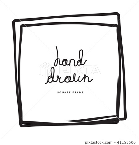 Hand Drawn Square Frame - Stock Illustration [41153506] - PIXTA