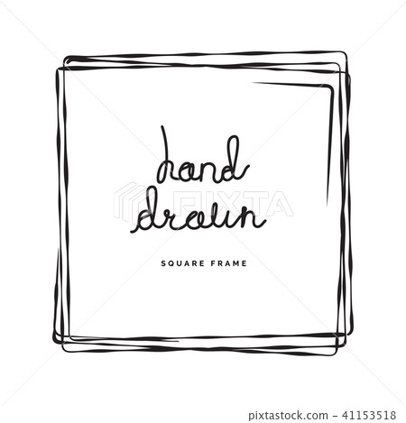 Hand Drawn Square Frame - Stock Illustration [41153518] - PIXTA