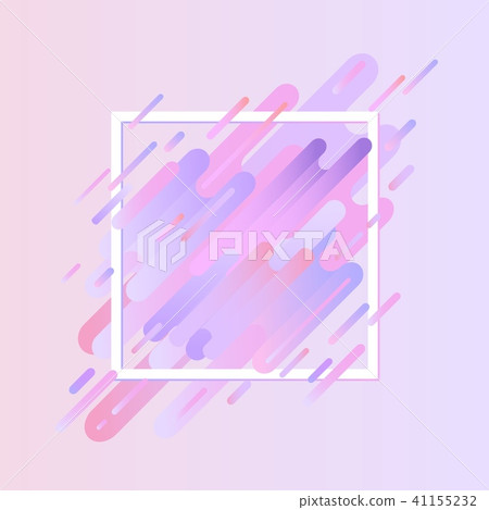 Glitched geometric colorful banner with distortion effect in trendy ultra violet color with square 41155232