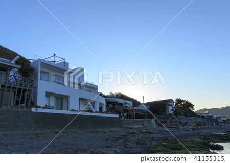 海濱風光（神奈川縣，葉山町，冬天） 41155315