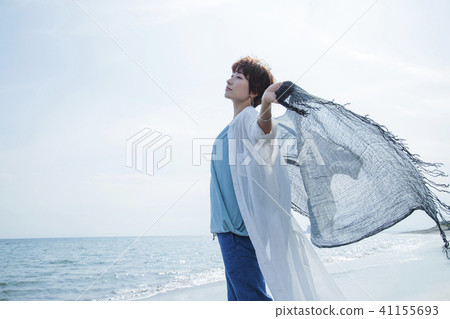 走的海灘海邊海灘海岸旅行觀光的海邊放鬆 41155693